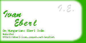 ivan eberl business card